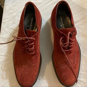 Donald Pliner suede lace loafers
